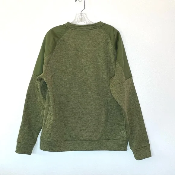 Nike Olive Therma-FIT Men's Fitness Crewneck Pullover Sweatshirt Size Large - Picture 10 of 11